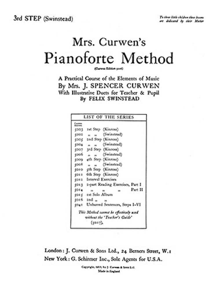 Mrs Curwen's Pianoforte Method